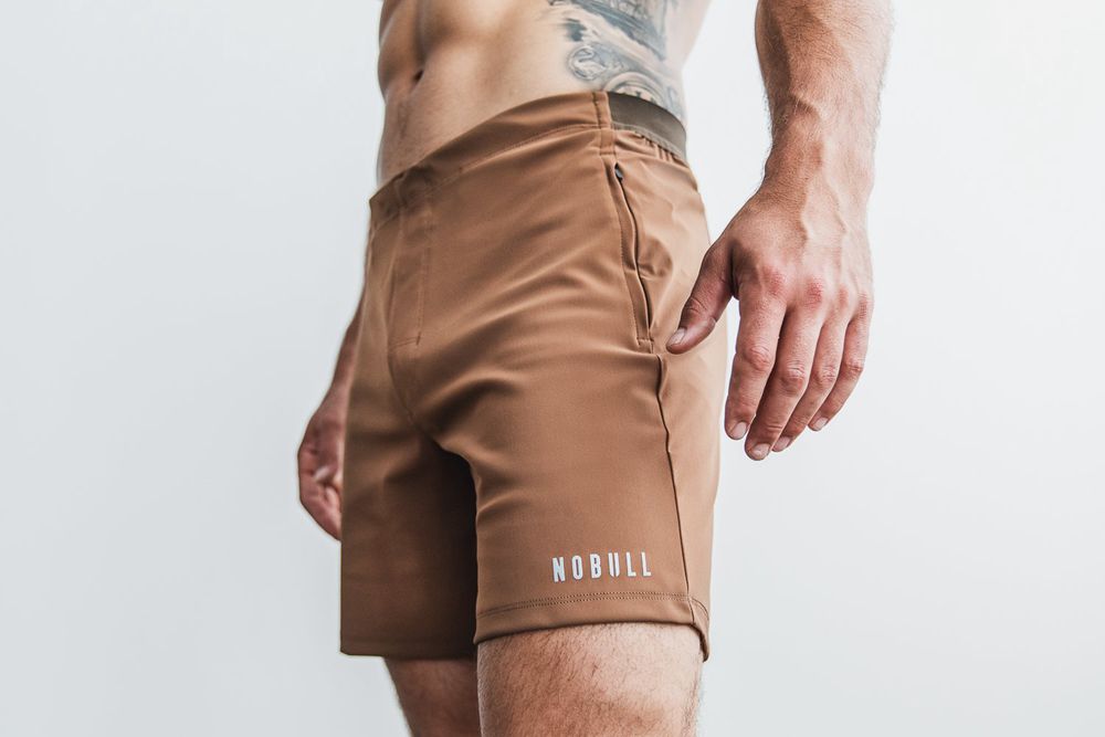 NOBULL Kratke Hlače Muške - Nobull Lightweight 7" Smeđe (812570-DQR)